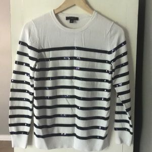 Ann Taylor sequin crewneck sweater